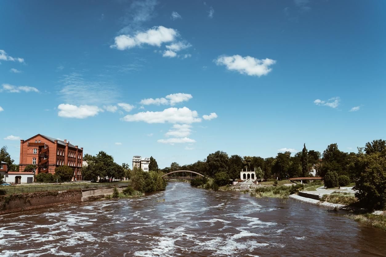 El Rio Neisse a su paso por el pueblo.