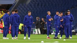 Llegan los azulgranas al Bernabéu al grito de p*ta Barça