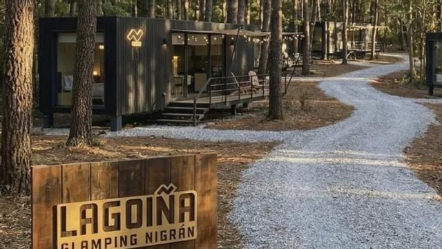 Recreación de una de las partes del futuro Glamping Lagoiña en la parroquia de Nigrán. | D.P.