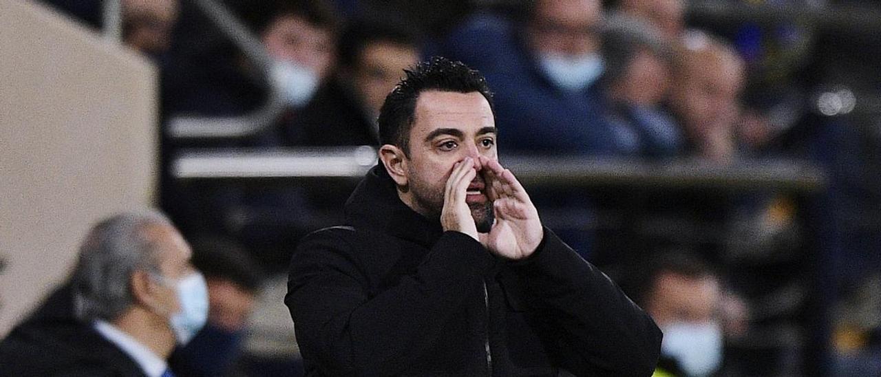 Xavi Hernández durante su el Villarreal - Barcelona de la primera vuelta