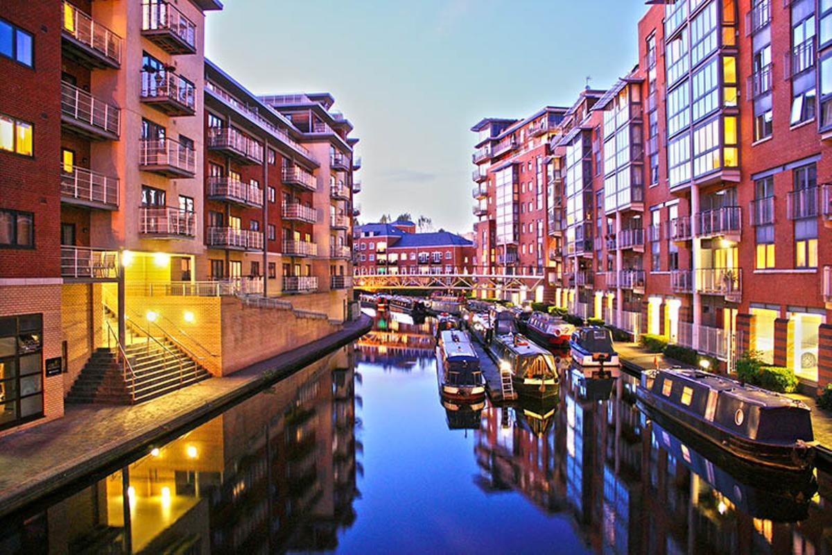Barrio de los canales de Birmingham.