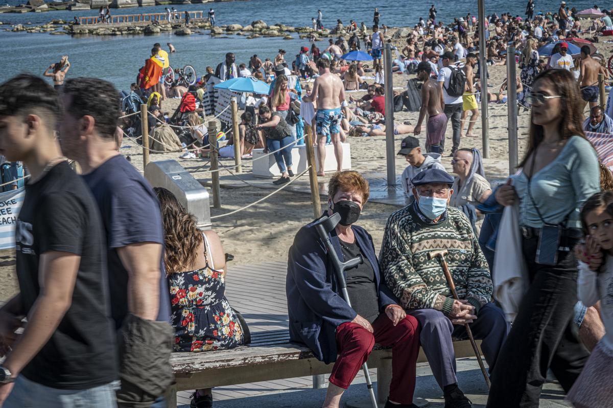 La playa de Barcelona.