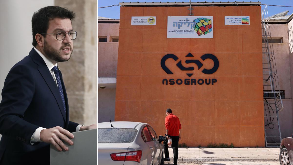 Pere Aragonès y las oficinas del grupo NSO, compañía creadora del 'software' de espionaje Pegasus, en el valle de Aravá, en el sur de Israel