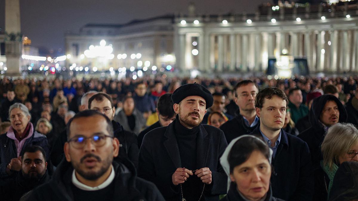 Misa por el papa Francisco en el Vaticano, esta semana.