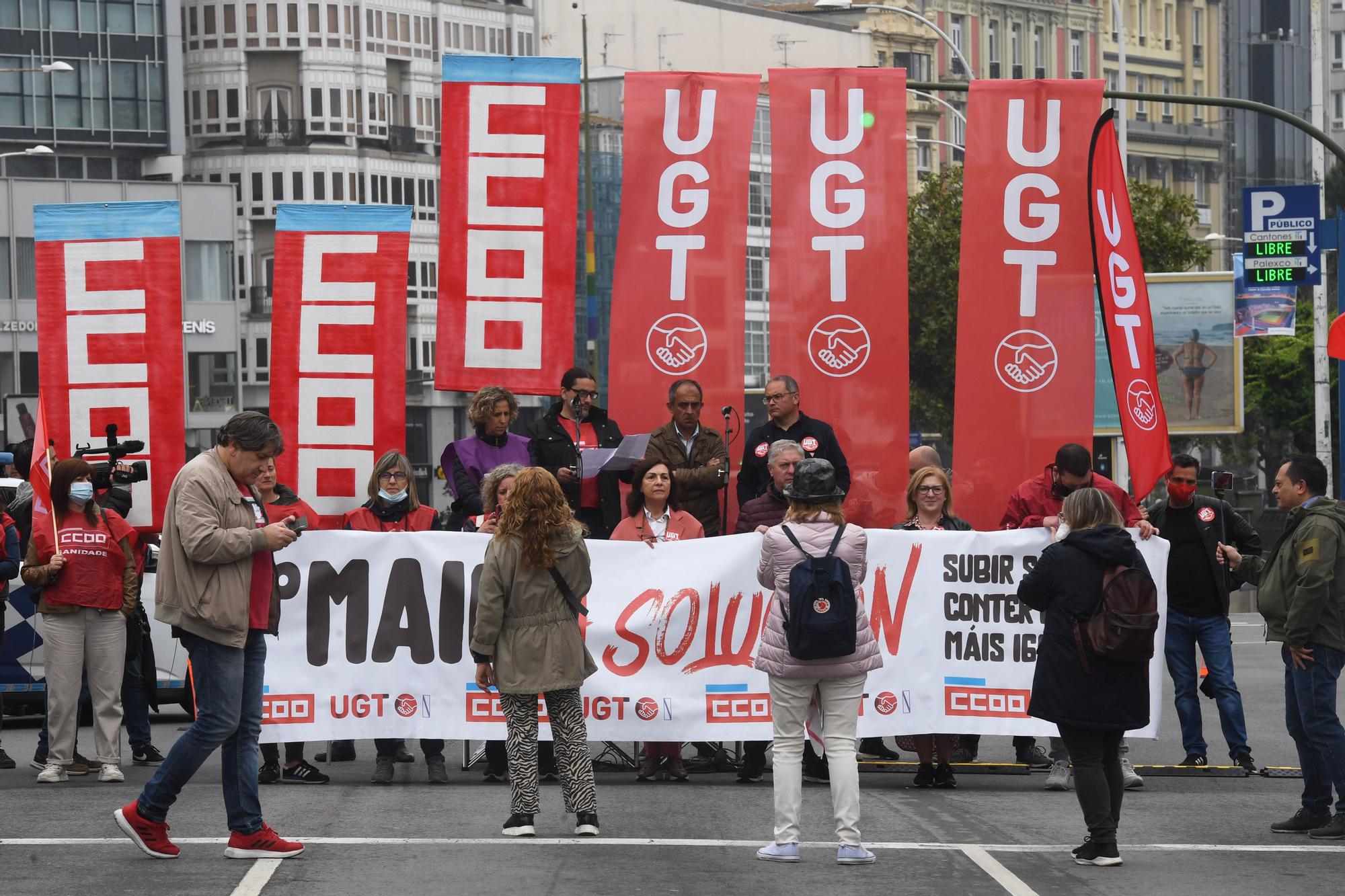 Manifestación por el 1 de mayo en A Coruña