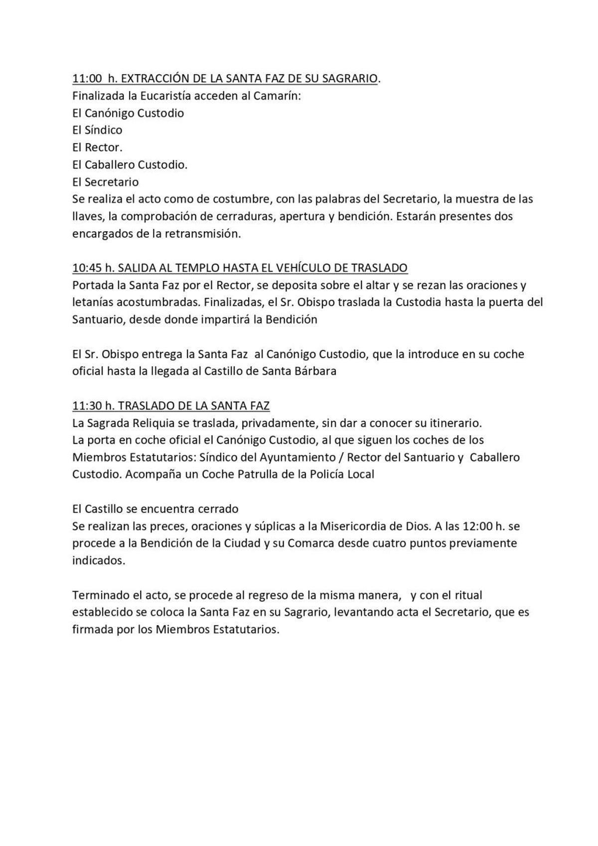 Coronavirus en Alicante: La Subdelegación del Gobierno deniega la salida extraordinaria de la Santa Faz