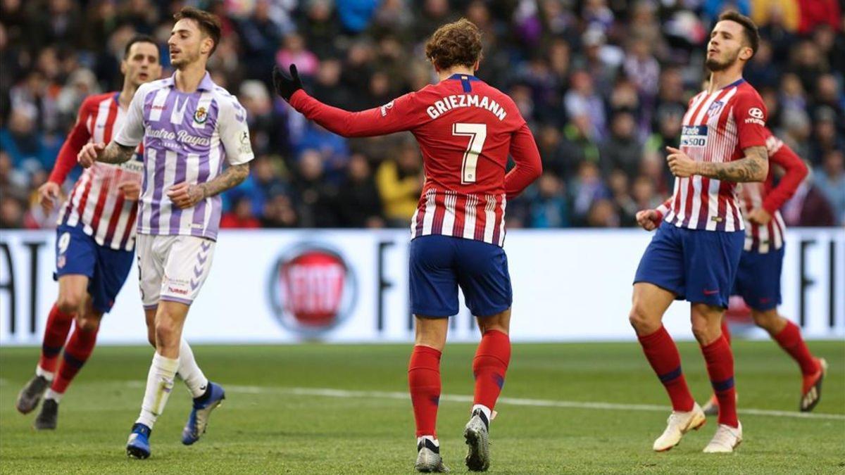 Griezmann, en una imagen del partido ante el Valladolid en la primera vuelta