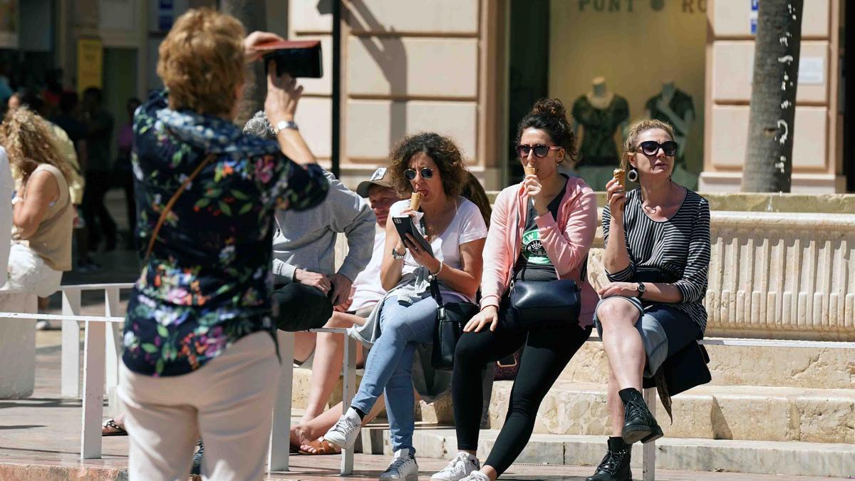 Turistas en el Centro de Málaga.