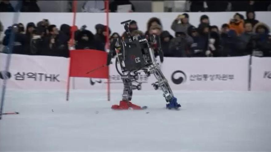 La primera competición de esquí realizada por robots