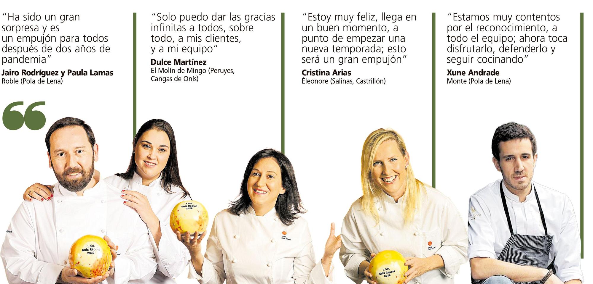 Repsol respalda la cocina asturiana con soles a Roble, Monte, Éleonore y El Molín