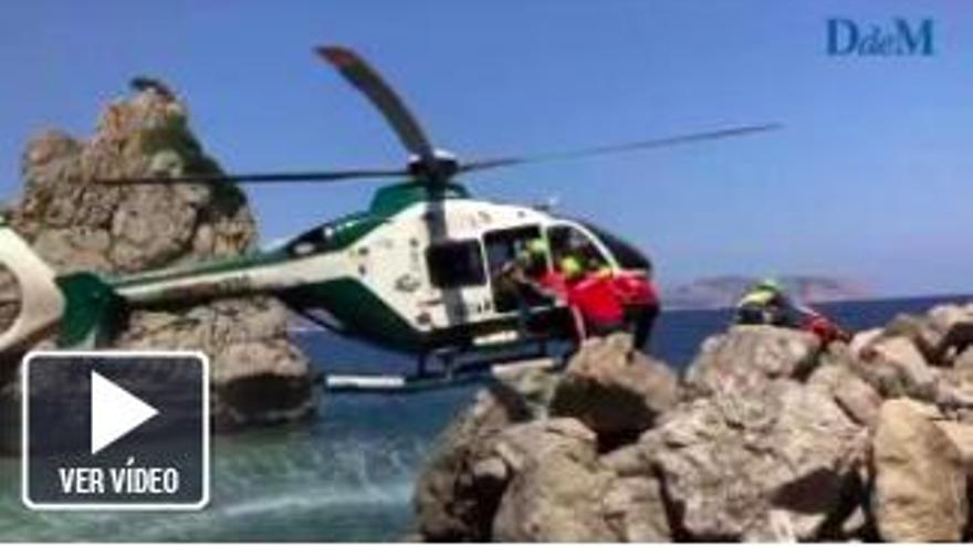 Ein Hubschrauber brachte die Achtjährige zu einem Krankenwagen.