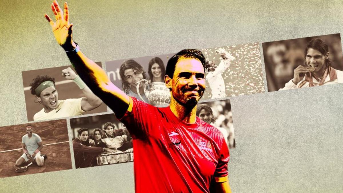 Rafael Nadal, con algunos de sus mejores momentos.