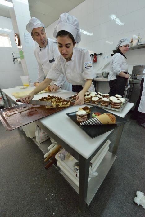 Platos de cine en la escuela de hostelería de Moreda de Aller