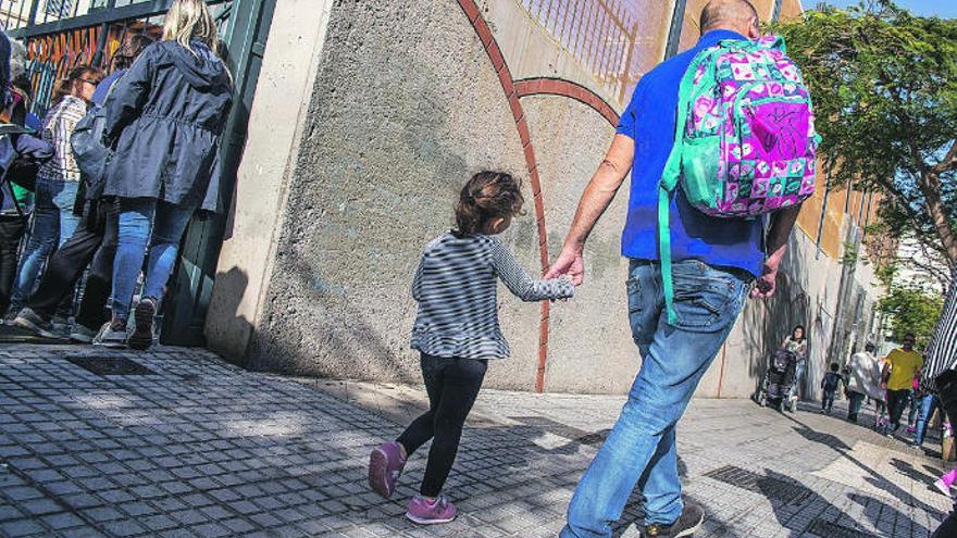 Último día clase en Santa Cruz de Tenerife antes del cierre de colegios el pasado mes de marzo.