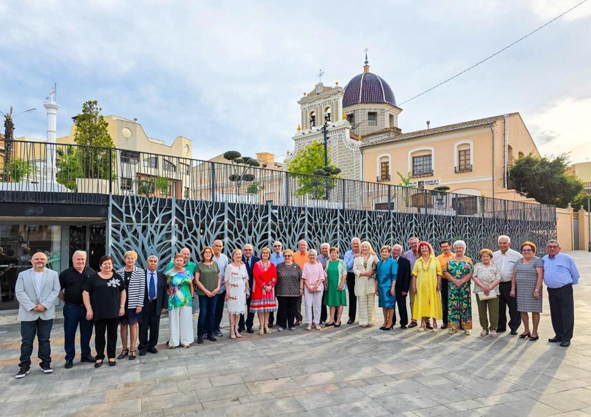 Conxa durante uno de los actos en el recuperado refugio de la plaza de la Ermita como centro cultural.
