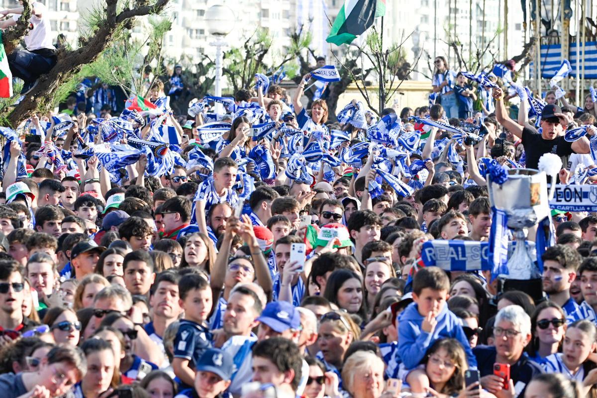 La fiesta de la Real Sociedad tras ganar la Copa del Rey.