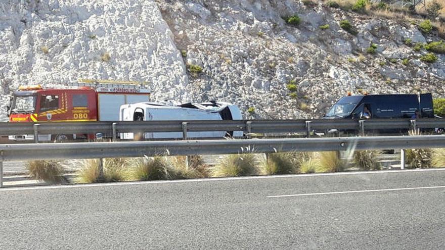 Imagen del accidente que provocó el guardia civil condenado.