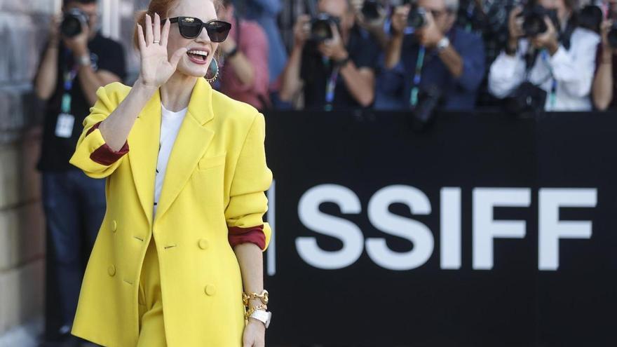 Jessica Chastain llega a San Sebastián: “En Hollywood me dicen que debería mantener la boca cerrada”