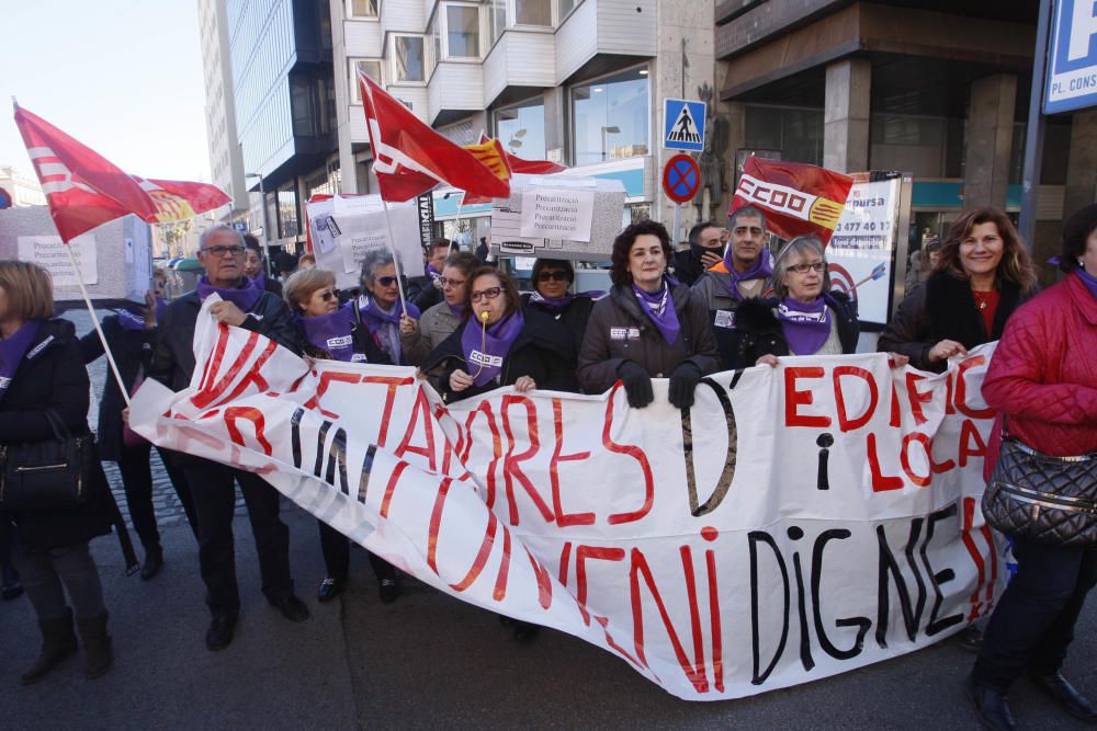 Protesta del col·lectiu de les netejadores a Giron