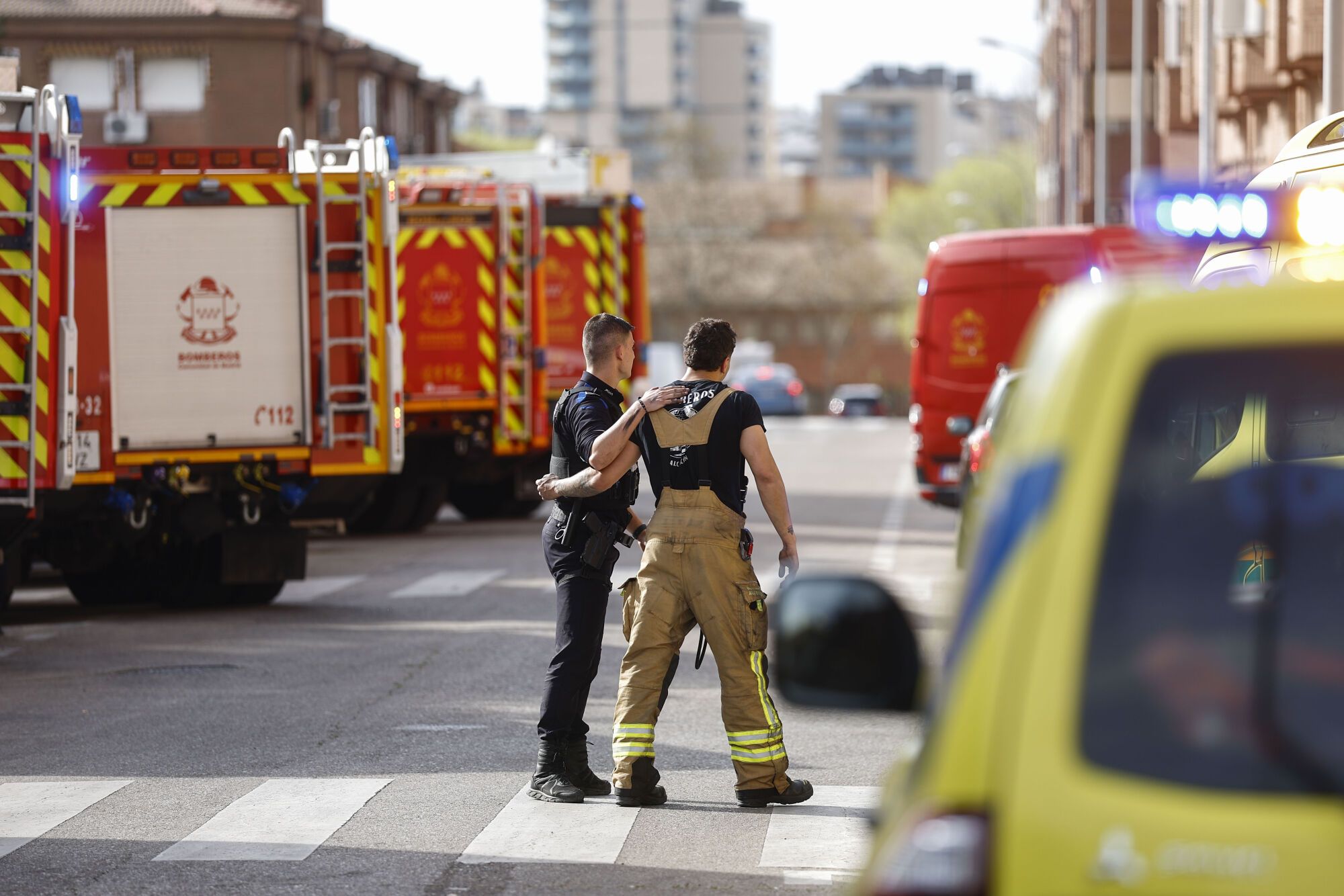 El incendio e un garaje de Alcorcón, en imágenes.