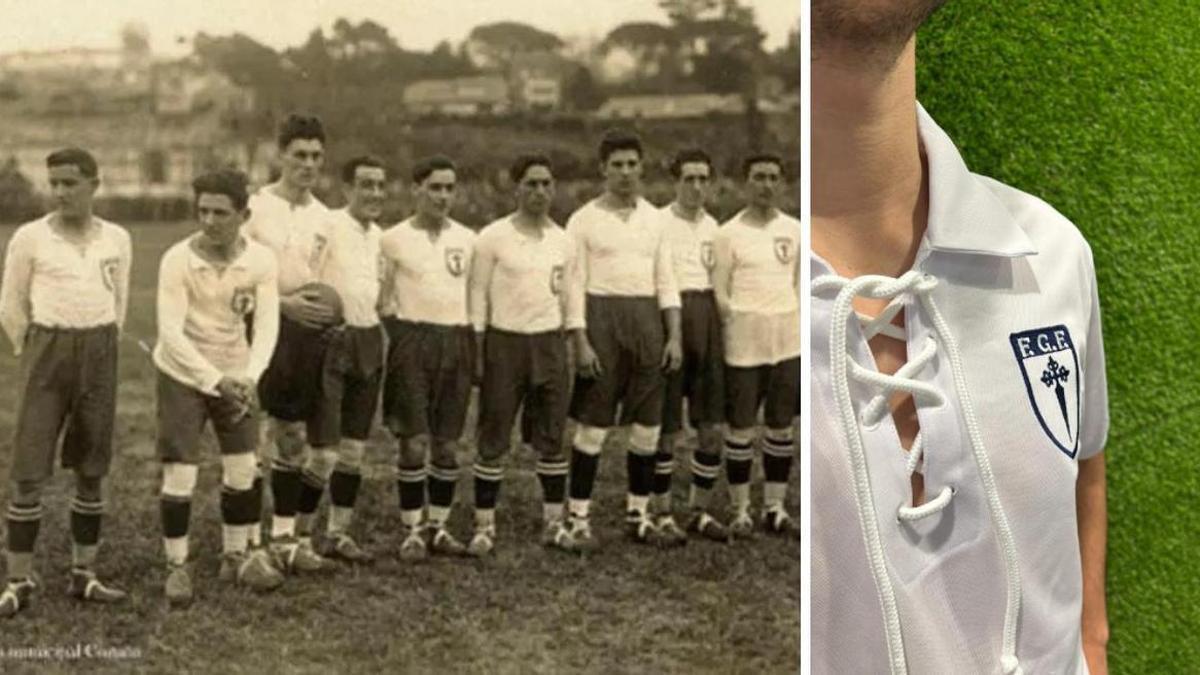 Primera selección gallega en 1922 y camiseta de la FGF lanzada a la venta