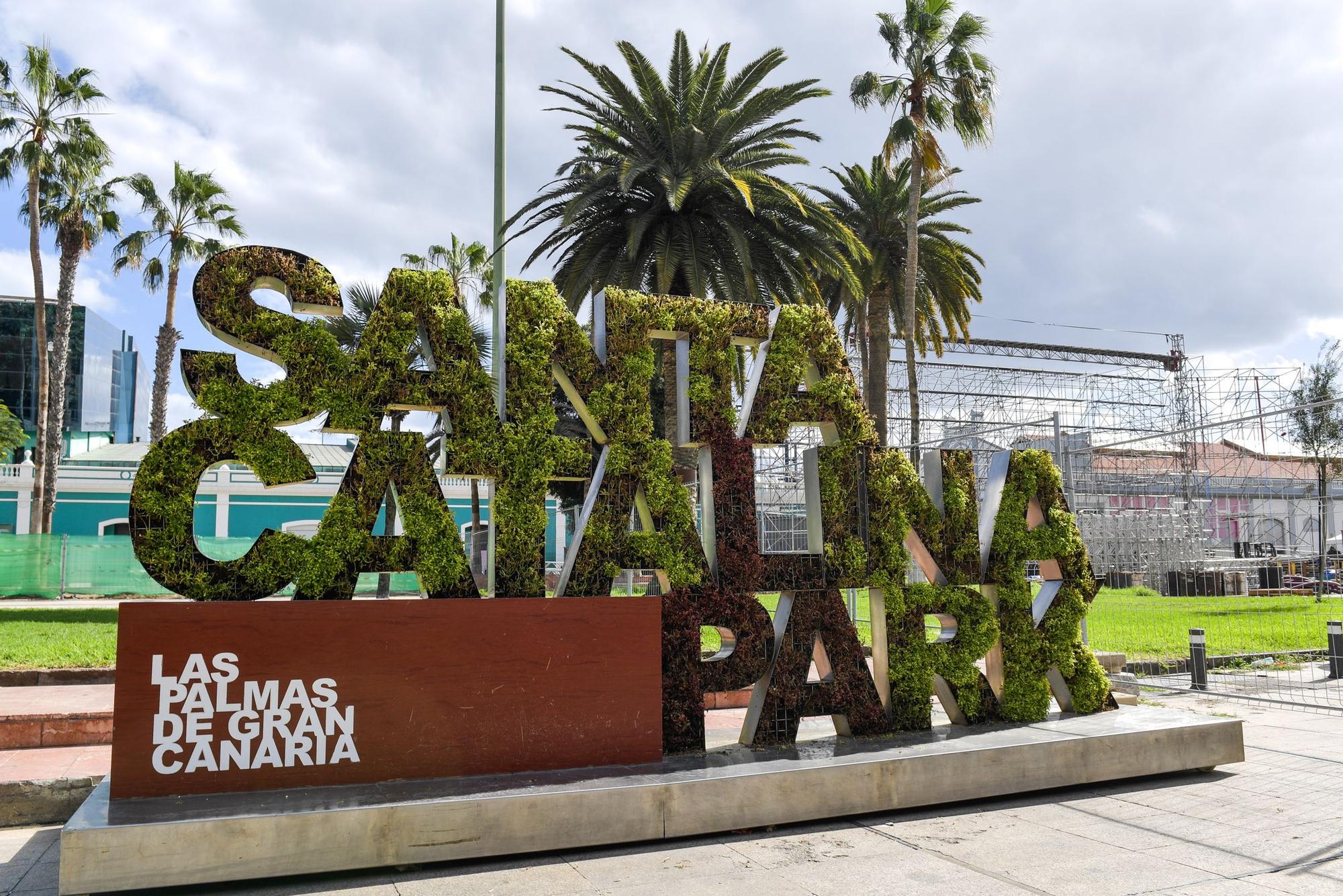 Montaje del escenario del Carnaval de Las Palmas de Gran Canaria 2023