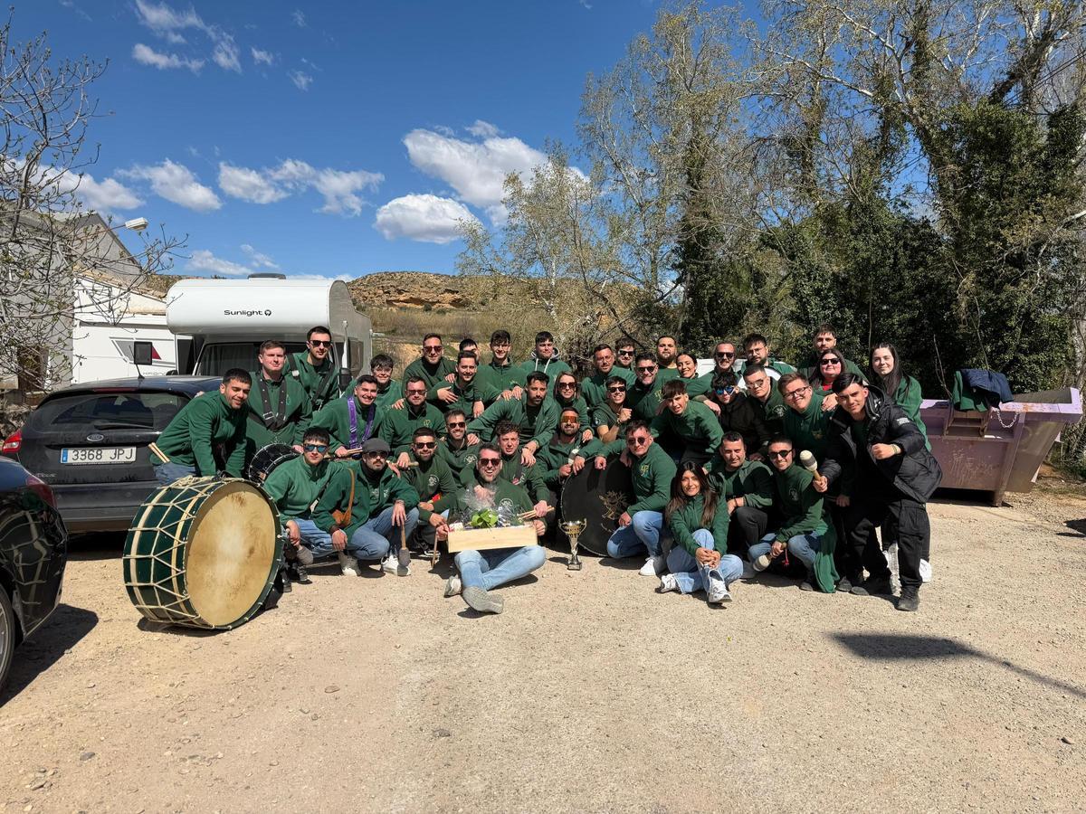 Banda de tambores de la Cofradía de la Oración de Jesús en el Huerto de Alzira.