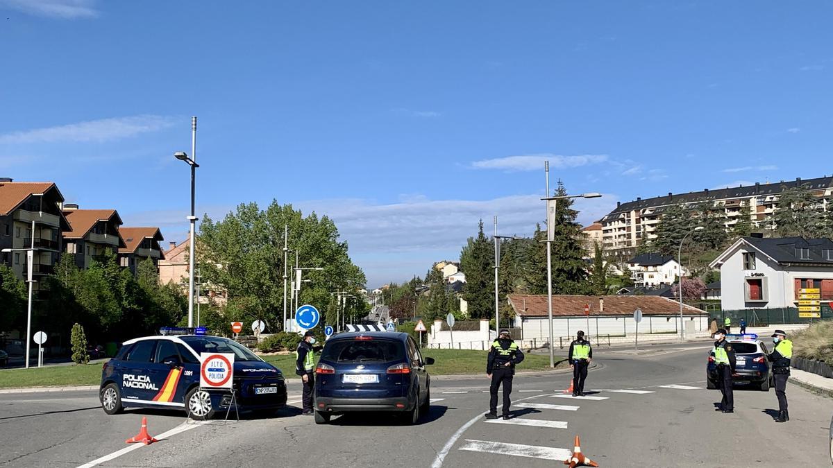Control policial realizado durante este fin de semana en Jaca