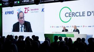 Quim Torra y Juan José Brugera, en la inauguración de la 35ª reunión del Cercle d’Economia en Sitges.