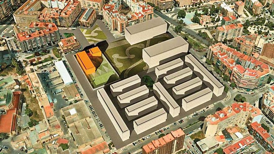 Vista en 3D del plan para 
Ramón Porta 
Carrasco.  levante-emv