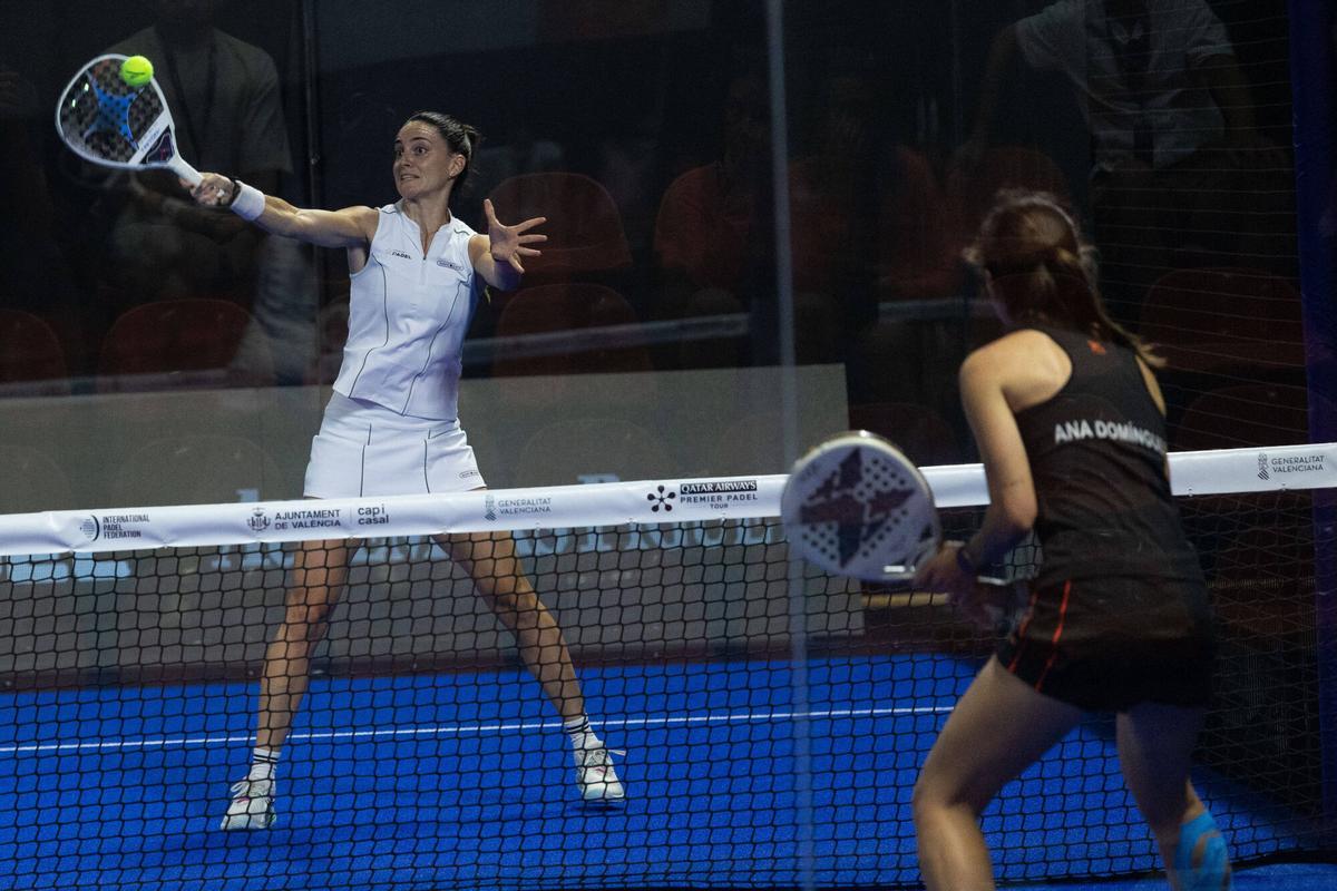 Valencia. VLC SPD. Tamara Icardo en el padel. Partido Valenzuela/ Dominguez contra Icardo/Jensen. La Alqueria del Basket
