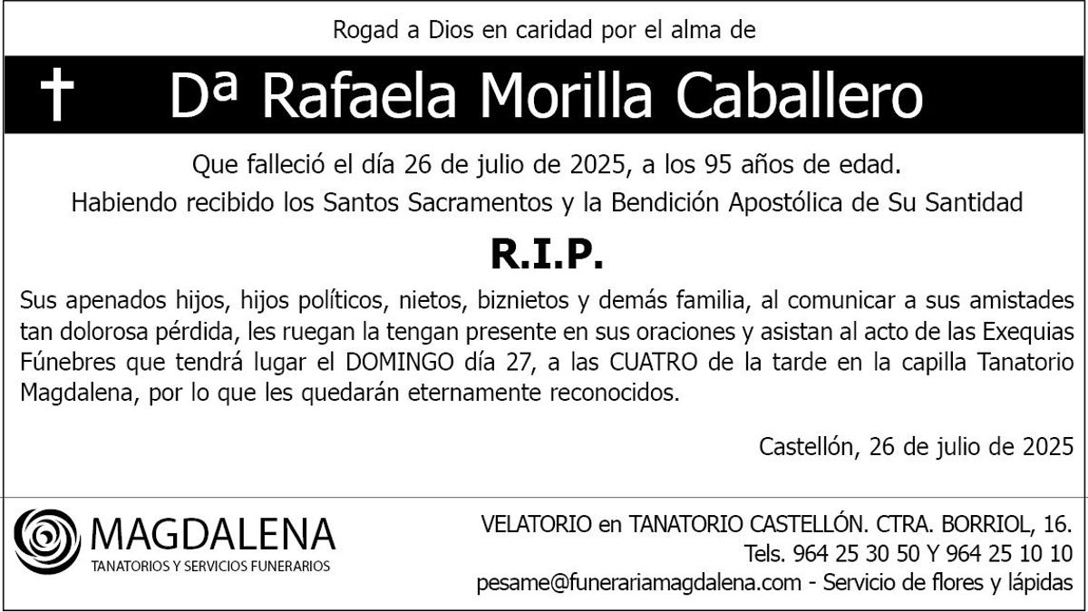 Dª Rafaela Morilla Caballero