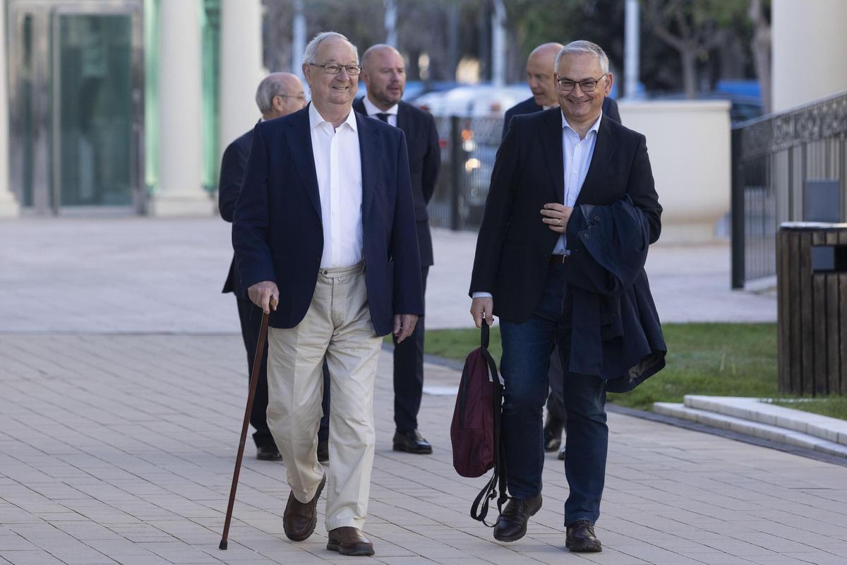 Pérez Casado en una de sus últimas apariciones con el comisionado del Gobierno para el Corredor Mediterráneo, Josep Vicent Boira