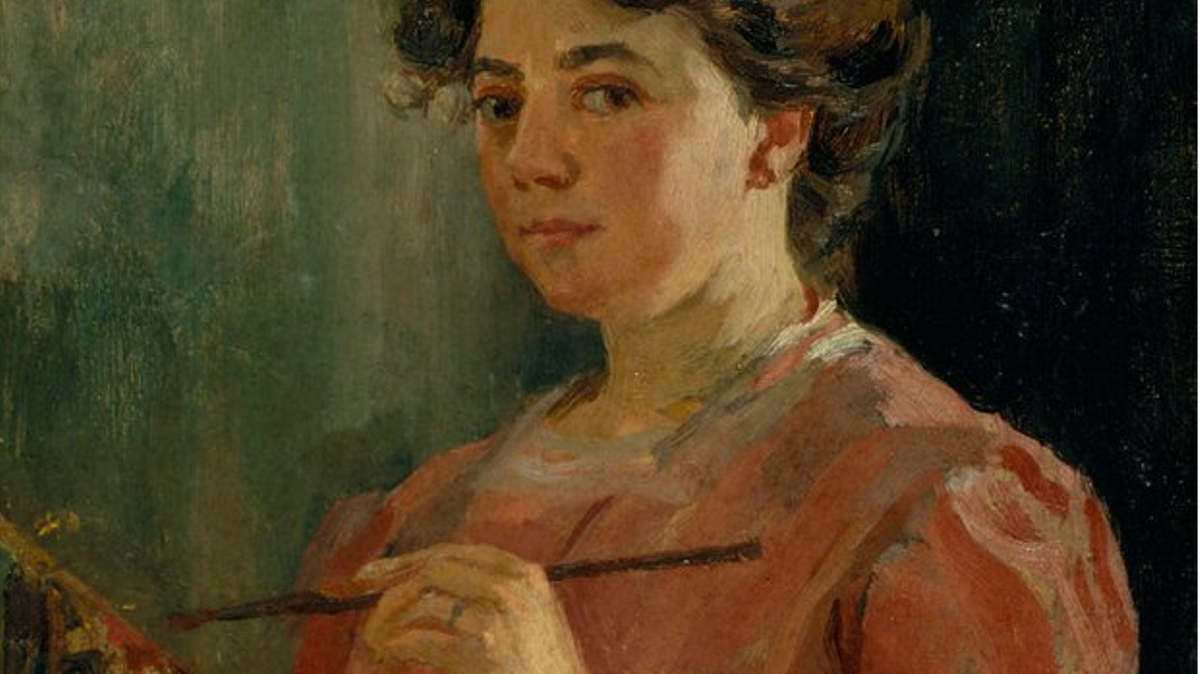 Un autorretrato de Lluïsa Vidal de 1899.