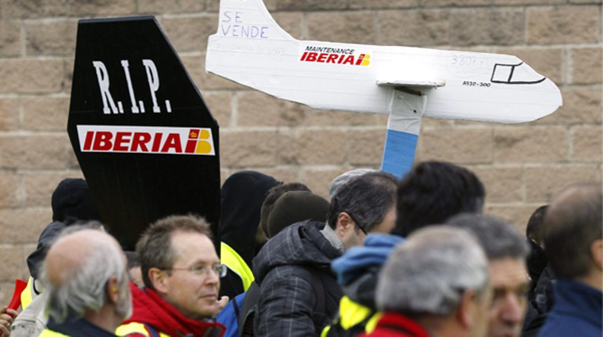 Comença la vaga d’Iberia en contra del pla de reestructuració de la companyia.