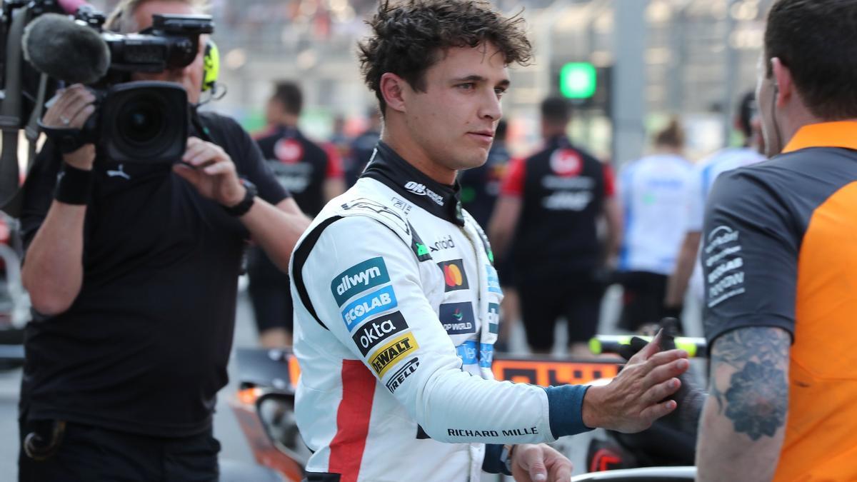 El británico Lando Norris, de McLaren, al concluir primero la clasificación en México.