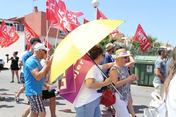 Protesta del sector de la hostelería en La Manga