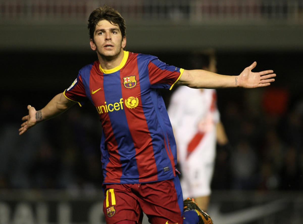 Jonathan Soriano, en un partit amb el Barça B.