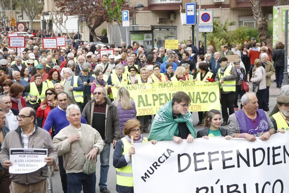 Manifestación por unas pensiones dignas en Murcia