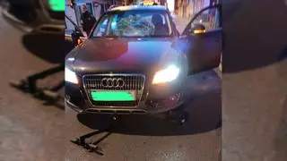 Un conductor de patinete borracho choca contra un coche en Castelló y acaba en el hospital