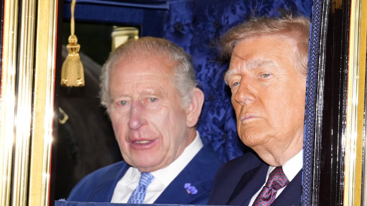 Donald Trump y Melania Trump, en su segunda visita de estado al Reino Unido.