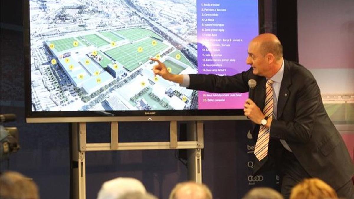 Jordi Moix, durante la presentación del 'Espai Barça'