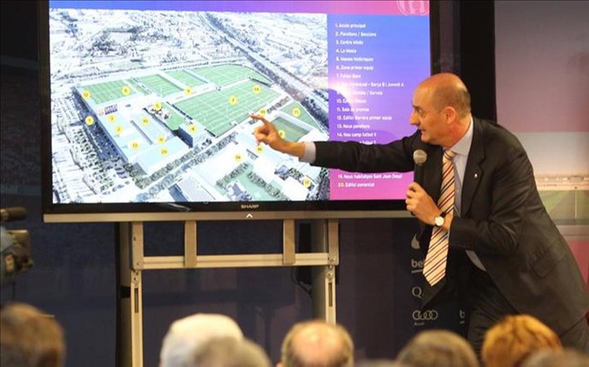 Jordi Moix, durante la presentación del 'Espai Barça'