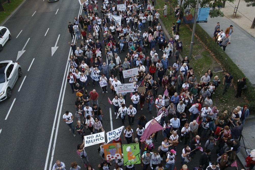 Manifestación contra el muro de Murcia en Madrid