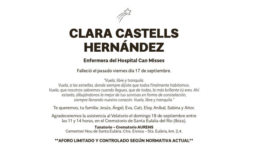 Esquela Clara Castells Hernández