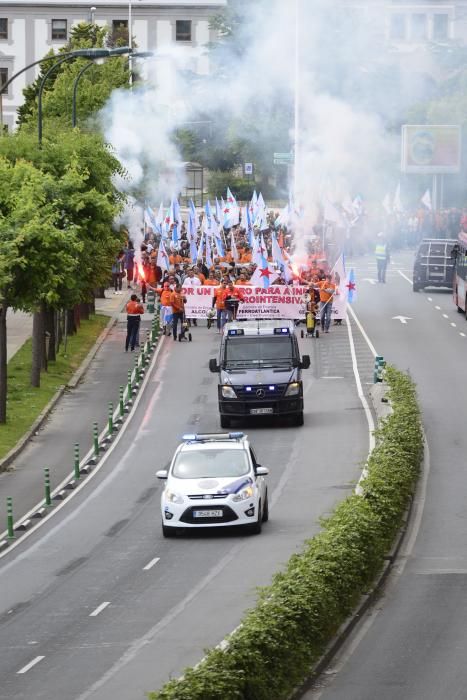 Manifestación de Alcoa en A Coruña