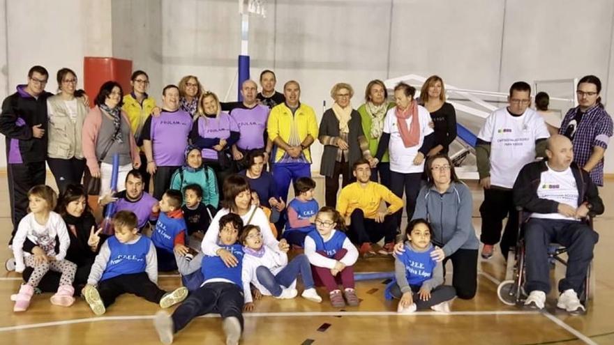 Un momento del encuentro deportivo celebrado en el Palacio de los Deportes.