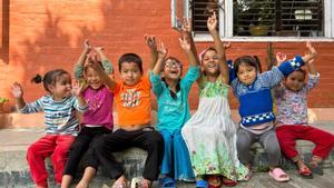 Un grupo de niños nepalís acogidos por Dream Nepal.