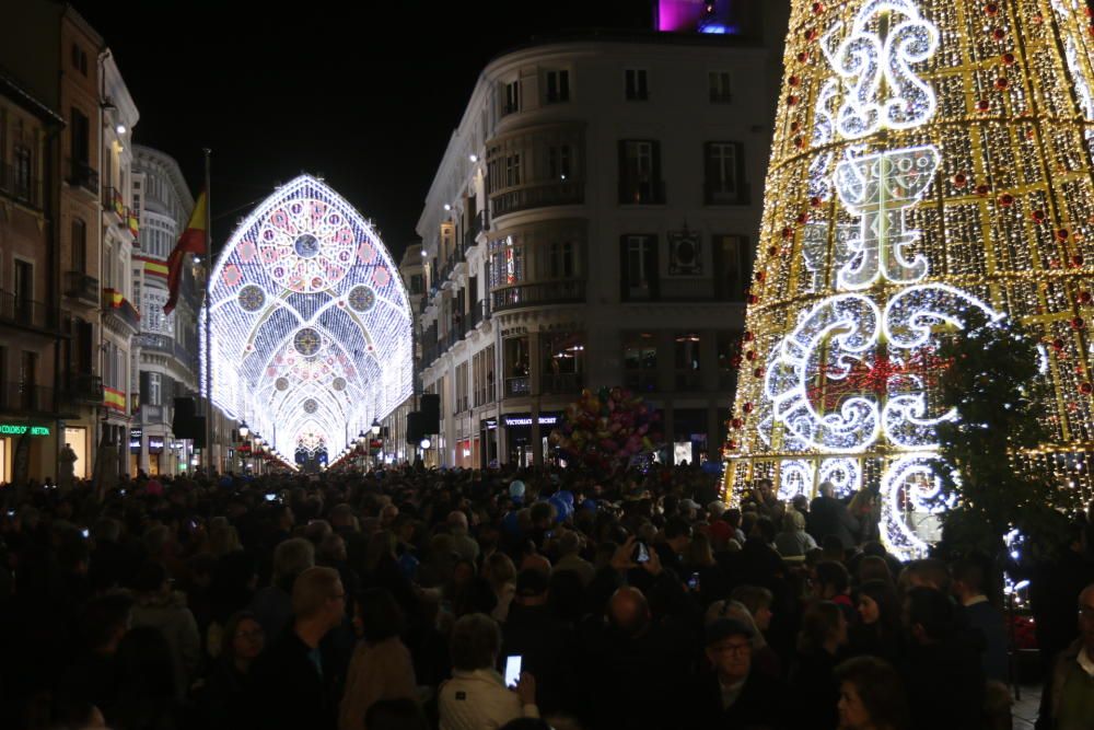 El encendido de las luces de Navidad de la calle Larios de 2018