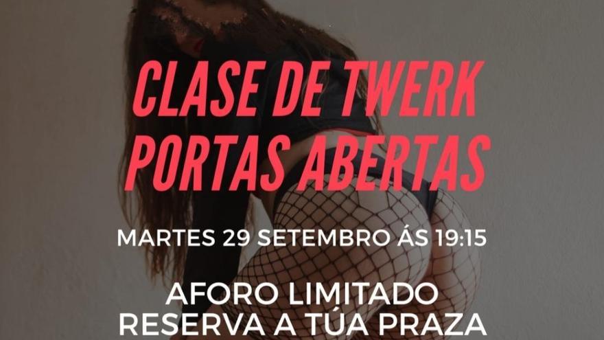 El cartel promocional de las clases de &#039;twerk&#039;. // FdV